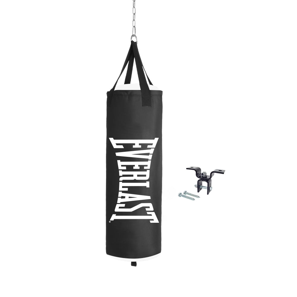 Everlast 70 lb Poly Canvas Heavy Bag Kit with Hanger for Boxing & MMA