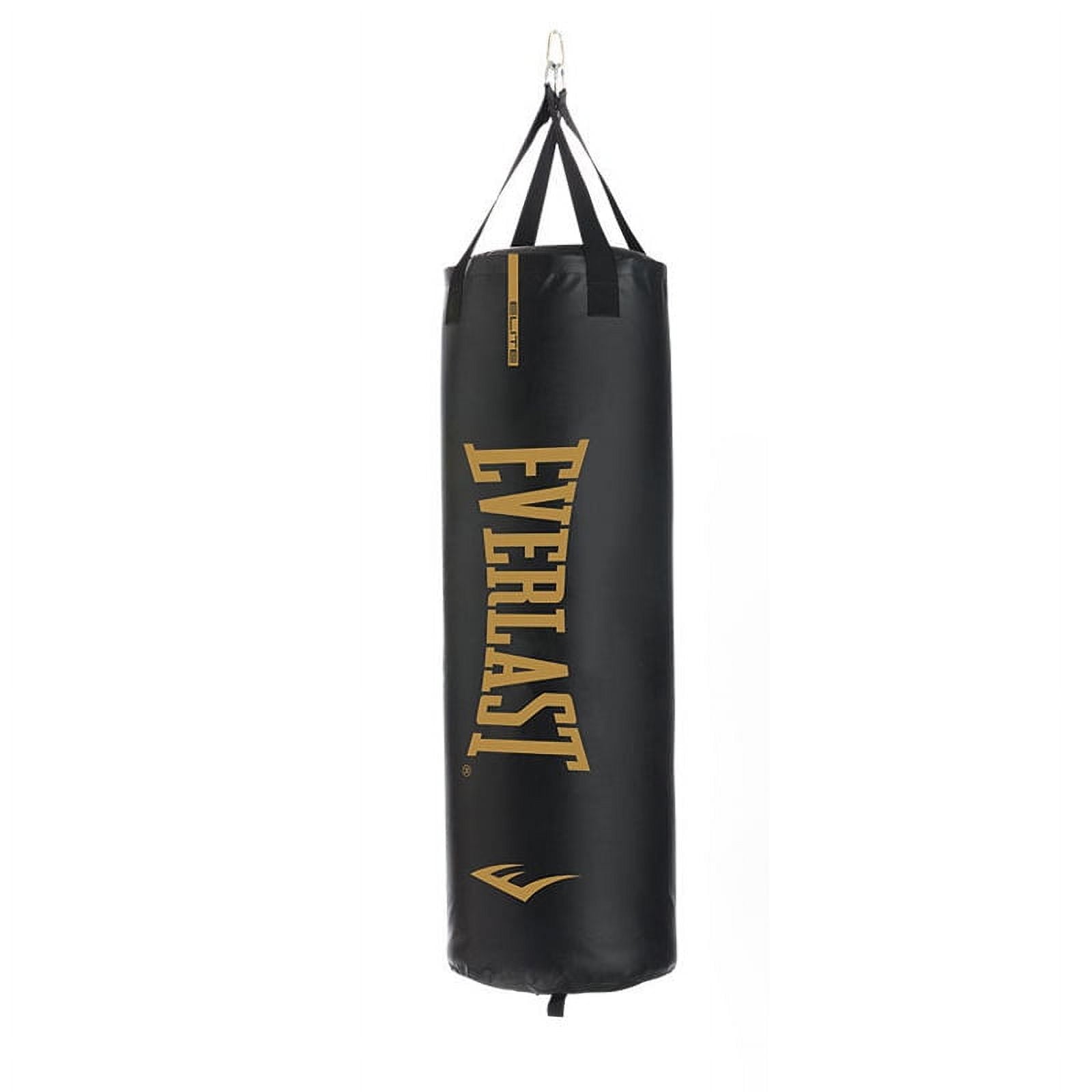 Everlast Durable Heavy Punching Bag Kit, Black – with Elite Cardio Gloves & Hand Wraps